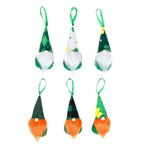 6 Stück Patrick's Day Dekorationen Irischer Kobold Schwedische Zwerge Ornamente Hängende skandinavische Tomte Zwerg Hängende Dekorationen Outdoor 6 Stück Patrick's Day Dekorationen Irischer Kobold Schwedische Zwerge Ornamente Hängende skandinavische Tomte Zwerg Hängende Dekorationen Outdoor von Ldbuejiaja