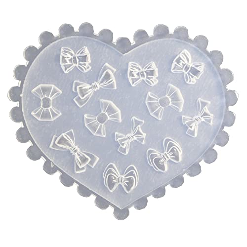 Bogenherz Silikonform Nägel Kunst Carving Form Für Nägelkunst Dekorationen Lieferungen Nagelvorlagen Maincure Werkzeugharz Schmuckform Silikon Halskette Ohrringe Anhänger von Ldbuejiaja
