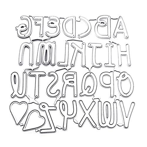 Buchstaben-Set aus Karbonstahl, Scrapbooking, Prägeschablone, Druckstahl, für Alben, Papierkarten, Kartenherstellung, Stanzformen-Set für Kartenherstellung von Ldbuejiaja
