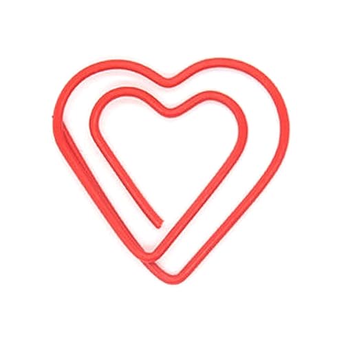 Büroklammern in Herzform, Metall, Lesezeichen, Büroklammern, Bürobedarf, für die Organisation von Dateien, Papier, Foto, Herz, Büroklammern, kleine Herz-Büroklammern, 100 Stück Büroklammern in Herzform, Metall, Lesezeichen, Büroklammern, Bürobedarf, für die Organisation von Dateien, Papier, Foto, Herz, Büroklammern, kleine Herz-Büroklammern, 100 Stück von Ldbuejiaja