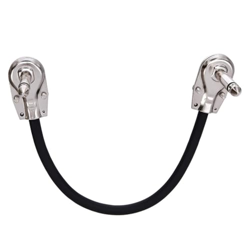 Gitarren-Effektpedalkabel, Instrumenten-Patchkabel für Mikrofone, 30 cm, 6,35 mm, rechtwinkliger Stecker, Metallgehäuse, 2 Stück Gitarren-Effektpedalkabel, Instrumenten-Patchkabel für Mikrofone, 30 cm, 6,35 mm, rechtwinkliger Stecker, Metallgehäuse, 2 Stück von Ldbuejiaja