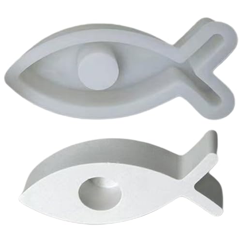 Harzkerzenhalter Form Fisch Kerzensepoxidform Multifunktionaler Kerzenständer Harzformen Home Dekoration Multifunktionales Fisch Kerzenland Schimmel von Ldbuejiaja