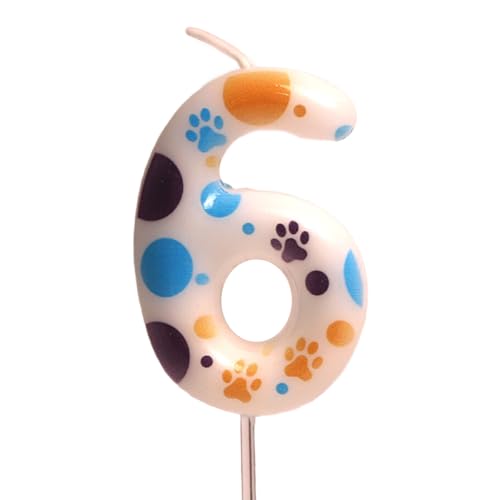 Katzen Pfoten bedruckt 0-9 Digital Geburtstag Kuchen Dekoration Dessert Kuchen Einsatz Dekoration Babypartys Kuchen Topper von Ldbuejiaja