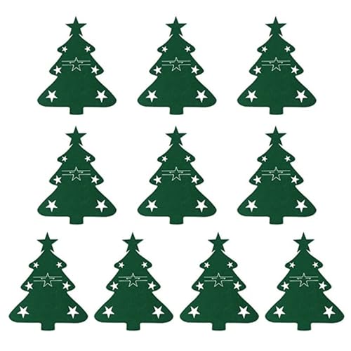 Ldbuejiaja Besteckhalter in Weihnachtsbaumform, festlicher Gabel-Organizer, Tasche, Tischdekoration, für Feiertage, Esstisch, Weihnachten, 10 Stück Ldbuejiaja Besteckhalter in Weihnachtsbaumform, festlicher Gabel-Organizer, Tasche, Tischdekoration, für Feiertage, Esstisch, Weihnachten, 10 Stück von Ldbuejiaja