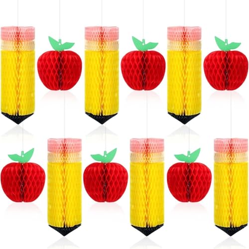 Ldbuejiaja Elegante Party-Girlanden aus Papier, zum Aufhängen, für Schulanfang, Feste, Lehrer, Partyzubehör, 12 Stück Ldbuejiaja Elegante Party-Girlanden aus Papier, zum Aufhängen, für Schulanfang, Feste, Lehrer, Partyzubehör, 12 Stück von Ldbuejiaja