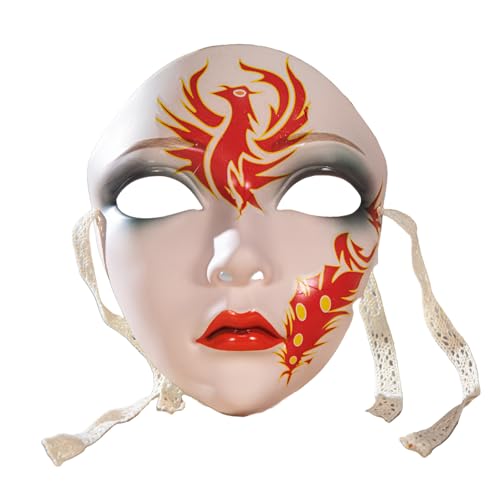 Ldbuejiaja Maskerade Handgemaltes Vollgesicht für Damen und Herren, Cosplay, Party, Fotografie, Requisiten, Halloween-Dekoration von Ldbuejiaja