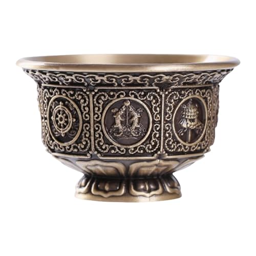 Ldbuejiaja Traditionelle tibetische Glückssymbole bieten Tasse aus massivem Kupfer, Weihwasserschale, buddhistisches Ritualzubehör Ldbuejiaja Traditionelle tibetische Glückssymbole bieten Tasse aus massivem Kupfer, Weihwasserschale, buddhistisches Ritualzubehör von Ldbuejiaja