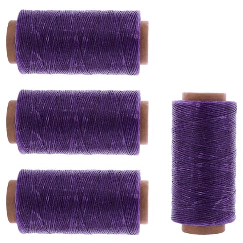Leder-Nähgarn, 4 Spulen Polyester, gewachst, 160 Meter pro Spule für Lederhandwerk, Nähen, Schuhreparatur Leder-Nähgarn, 4 Spulen Polyester, gewachst, 160 Meter pro Spule für Lederhandwerk, Nähen, Schuhreparatur von Ldbuejiaja