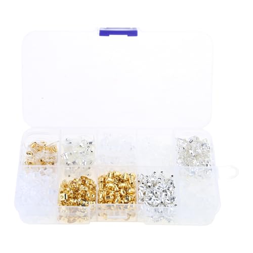 Ohrring-Verschlüsse, 10 Stile, Ohrring-Verschlüsse, Schmetterlings-Design, Metall, Gummi, sicher für Gummi-Rückseite, Sortimentspackung Ohrring-Verschlüsse, 10 Stile, Ohrring-Verschlüsse, Schmetterlings-Design, Metall, Gummi, sicher für Gummi-Rückseite, Sortimentspackung von Ldbuejiaja