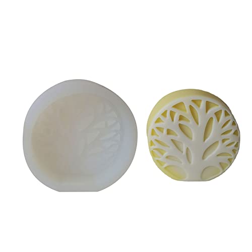 Silikon-Seifenformen mit abstraktem Baum, runde Harzformen für Seifenherstellung, Handwerk, handgefertigt, duftendes Epoxidharz von Ldbuejiaja