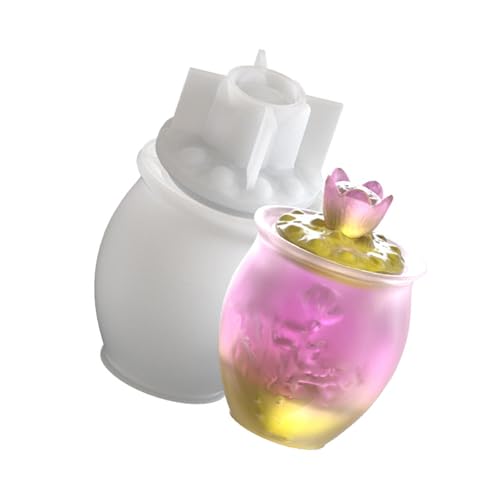 Silikonform mit Lotusblüte, Epoxidharz, für einzigartige Halter und Schreibtisch-Organizer, Glasformen von Ldbuejiaja