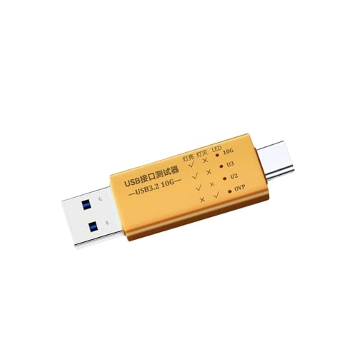 USB C auf USB 3.2 Schnittstellen Tester Detektoren mit LED-Display für schnelles Laden und Datenübertragung bis zu 10 Gbit/s von Ldbuejiaja