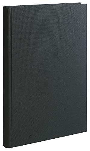 Le Dauphin 427207D Premium Notizbuch, stabiler Einband, 22,5 x 35 cm, 200 Seiten, kariert, 5 x 5, Schwarz Notizheft Vokabelheft Matheheft von Le Dauphin