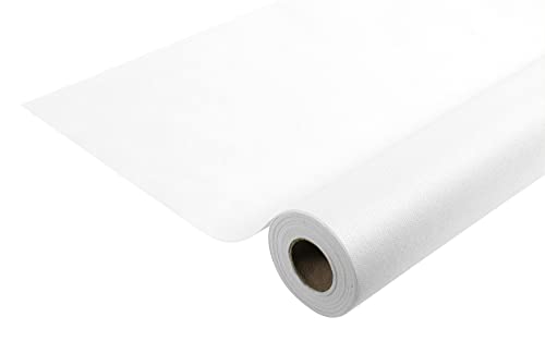 Pronappe Tischdecke R785001I Einweg-Tischdecke aus Spunbond-Vlies Länge 50m Breite 1,20m (pro Rolle) Farbe weiß Reißfestes, wasserabweisendes und abwischbares Material von Pro Nappe