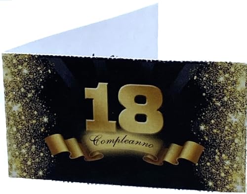 Le Gemme di Venezia Kärtchen Bonboniere 18 Jahre 18. Geburtstag, personalisierbar, Farbdruck, gratis F432 (100 Stück) von Le Gemme di Venezia