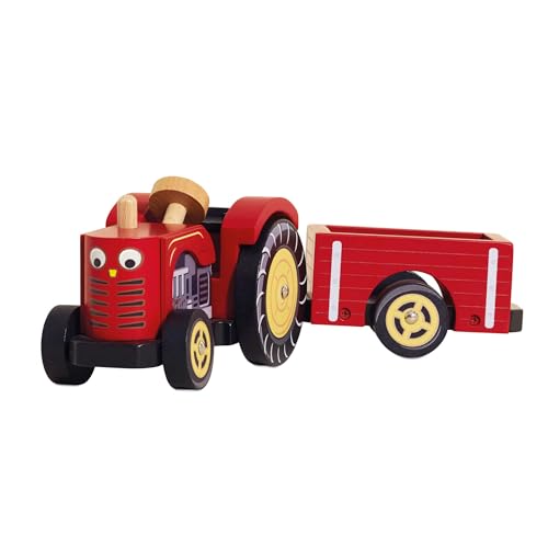 Le Toy Van – Pädagogischer Berties Trecker aus Holz | Bauernhof & Tiere-Sammlung | Holzfiguren-Spielset | Für Mädchen & Jungen | Geeignet für Kinder ab 3 Jahren von Le Toy Van