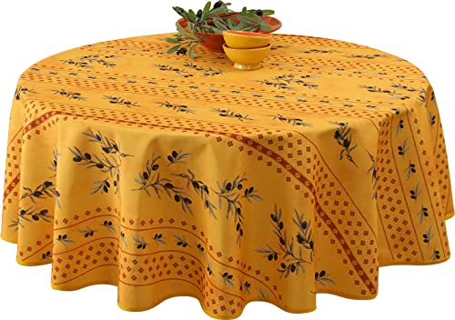 Le linge de Jules Tischdecke, Polyester, Gelb, Oval 150 x 240 cm Le linge de Jules Tischdecke, Polyester, Gelb, Oval 150 x 240 cm von Le linge de Jules