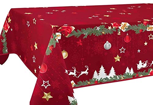 Le linge de Jules Tischdecke, Polyester, Rot, Rechteckig 150 x 300 cm von Le linge de Jules