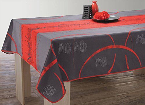 Le linge de Jules Tischdecke, Polyester, Rot, Rechteckig 150 x 240 cm von Le linge de Jules