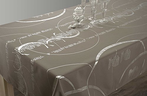 Le linge de Jules Tischdecke Shiny Rechteckige 150x200 cm - Pflegeleicht - Taupe mit glänzende-Motiven Le linge de Jules Tischdecke Shiny Rechteckige 150x200 cm - Pflegeleicht - Taupe mit glänzende-Motiven von Le linge de Jules