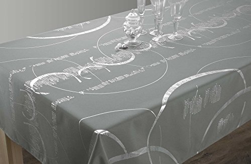 Le linge de Jules Tischdecke Shiny Rechteckige 150x240 cm - Pflegeleicht - Hellgrau mit glänzende-Motiven Le linge de Jules Tischdecke Shiny Rechteckige 150x240 cm - Pflegeleicht - Hellgrau mit glänzende-Motiven von Le linge de Jules