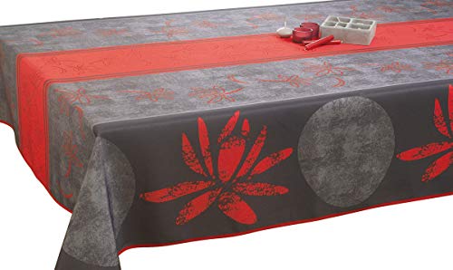 Nappe anti-taches Lotus rouge - taille: Rectangle 150x240 cm von Le linge de Jules
