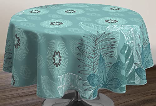 Tischdecke Fleckabweisende Celadon - Rund 160 cm Tischdecke Fleckabweisende Celadon - Rund 160 cm von Le linge de Jules