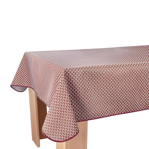 Le linge de Jules Paon-bordeaux-Rectangle-150-x-200 Fleckabweisende Rechteckig Tischdecke, Pfau Bordeaux, 200cm Länge, 150cm Breite Le linge de Jules Paon-bordeaux-Rectangle-150-x-200 Fleckabweisende Rechteckig Tischdecke, Pfau Bordeaux, 200cm Länge, 150cm Breite von Le linge de Jules
