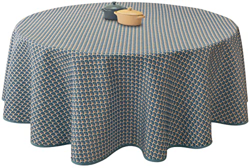 Tischdecke Fleckabweisende Pfau Dunkelblau - Oval 150 x 240 cm Tischdecke Fleckabweisende Pfau Dunkelblau - Oval 150 x 240 cm von Le linge de Jules
