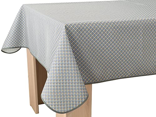 Tischdecke Fleckabweisende Pfau Grau - Rechteckig 150 x 350 cm von Le linge de Jules