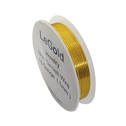 LeGold Kupferdraht, 18 Gauge (18 Gauge), nicht anlaufgeschützt, goldfarben von LeGold