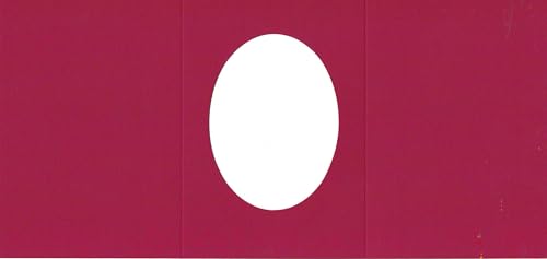 LeSuh Faltbare Passepartoutkarten im Format A6 in 5 verschiedenen Ausschnitten und Farben mit passenden C6 Umschlägen aus rosafarbenem Karton, 8,5 x 11 Zoll (ovaler Ausschnitt, bordeaux) von LeSuh