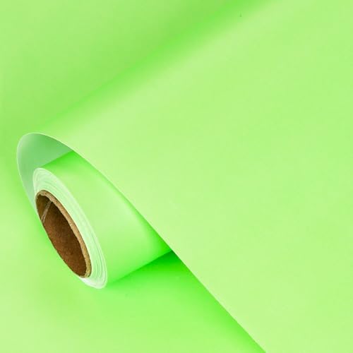 LeZakaa Fluoreszierende Geschenkpapierrolle, Neongrün, solides Papier für Geburtstag, St. Patrick's Day, Urlaub – 43,2 x 32,8 m von LeZakaa