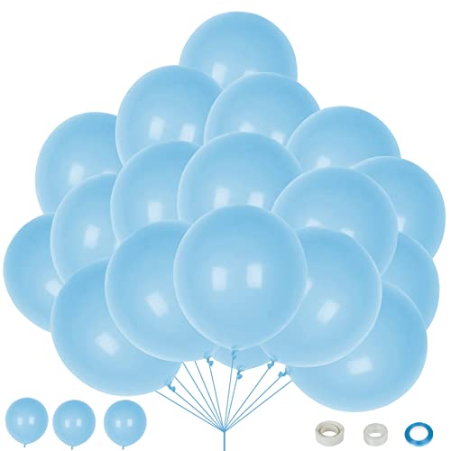 Luftballons - Blau 60 Stück Geburtstag Luftballons mit Bändern, Hochzeit Hochzeitsballons für Hochzeit, Geburtstag, Party, Graduierung, Deko, 12 Zoll von LeaderPro