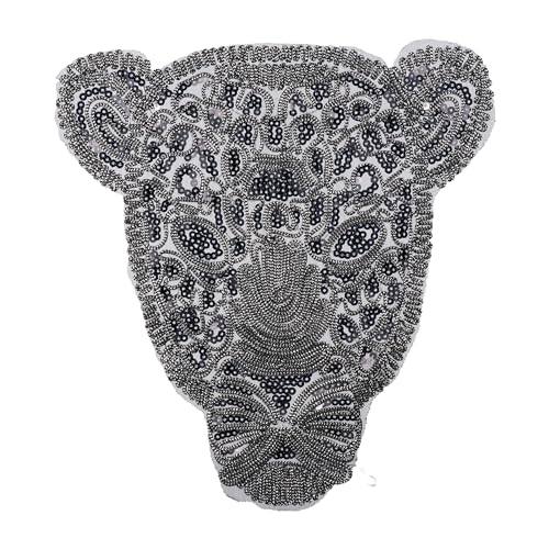 Leadigol Leopard Patch, Leopard Stickerei Applique DIY Pailletten Leopard Kopf Patch Nähen auf Patch Große Leopard Applikationen Patches Tuch Aufkleber für Dekoration Kleidung Leadigol Leopard Patch, Leopard Stickerei Applique DIY Pailletten Leopard Kopf Patch Nähen auf Patch Große Leopard Applikationen Patches Tuch Aufkleber für Dekoration Kleidung von Leadigol
