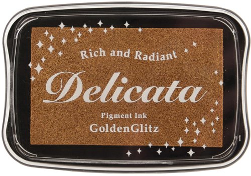 Delicata Non-Tarnishing Gold Inkpad, Golden Glitz von Leadoff