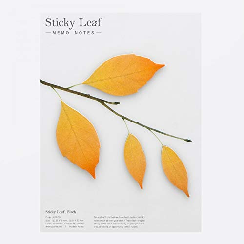Appree Leaf-it Haftnotizen, Herbstblätter, Gelb, 4 Stück von Leaf-it