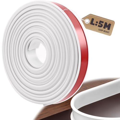 LeapBeast U-Form Selbstklebend Möbelkantenband, 5 Meter Möbelkantenband Flexible PVC Faltbarer Kantenschutz für Tische Bettkanten Nachttische Wand Ecken Esstische Kommoden Möbel LeapBeast U-Form Selbstklebend Möbelkantenband, 5 Meter Möbelkantenband Flexible PVC Faltbarer Kantenschutz für Tische Bettkanten Nachttische Wand Ecken Esstische Kommoden Möbel von LeapBeast