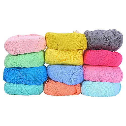 12 Farben Baumwollwebelgarn -Strick -Baumwollgarn Häkeltewatte Garn Stickerei Baumwollblätter Handwerk Baumwollfaden für vielseitige Textile 12 Farben Baumwollwebelgarn -Strick -Baumwollgarn Häkeltewatte Garn Stickerei Baumwollblätter Handwerk Baumwollfaden für vielseitige Textile von Leapiture
