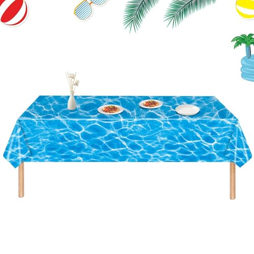 Blaue -Tischdecke – -Party-Tischdecke, Sommerdekorationstuch, Wasserdruck-Design, Veranstaltungszubehör für Meerjungfrau, Geburtstag, Pool, Dusche, Kinder, Picknick, tropisches Layout Blaue -Tischdecke – -Party-Tischdecke, Sommerdekorationstuch, Wasserdruck-Design, Veranstaltungszubehör für Meerjungfrau, Geburtstag, Pool, Dusche, Kinder, Picknick, tropisches Layout von LearnLyrics
