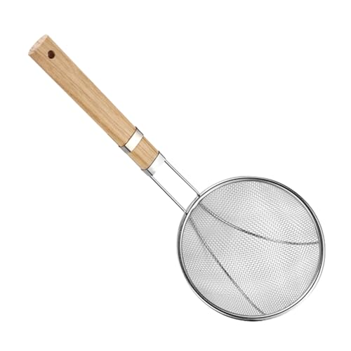 Fredeus Löffelsieb, Schaufel, fettiger Slackerlöffel, Lebensmittel, aus Edelstahl, mit Holzgriff, professioneller Küchenlöffel aus Netzstoff Fredeus Löffelsieb, Schaufel, fettiger Slackerlöffel, Lebensmittel, aus Edelstahl, mit Holzgriff, professioneller Küchenlöffel aus Netzstoff von LearnLyrics