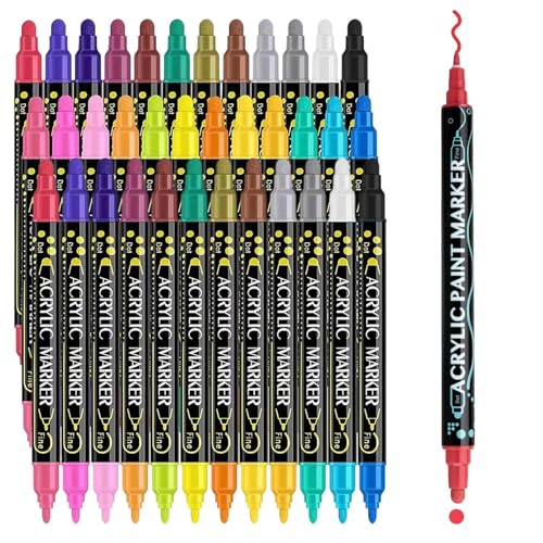 LearnLyrics Acrylmalstifte, Acrylmarker Stifte, Umfangreiches Set Für Kreativprojekte Auf Textilien, Papier, Stein, Metall, Holz & Keramik LearnLyrics Acrylmalstifte, Acrylmarker Stifte, Umfangreiches Set Für Kreativprojekte Auf Textilien, Papier, Stein, Metall, Holz & Keramik von LearnLyrics