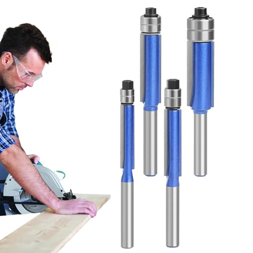 LearnLyrics Bits für Toilettenspülung, gerade, oberes Lager, Bit, Router für Wasserspülung, 4 x Flush Trim | 1/4 Zoll Schaftführung LearnLyrics Bits für Toilettenspülung, gerade, oberes Lager, Bit, Router für Wasserspülung, 4 x Flush Trim | 1/4 Zoll Schaftführung von LearnLyrics