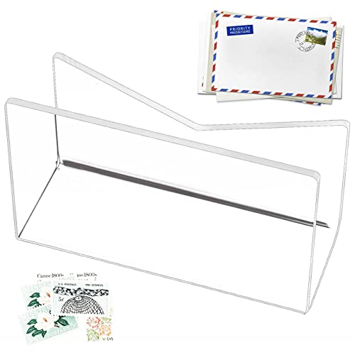 LearnLyrics Briefablage – Briefablage aus Acryl – Briefhalter für Büro, 6 x 2,5 x 4 Zoll (15,2 x 10,2 cm), Briefhalter, Briefsortierhalter für die Büroschule von LearnLyrics