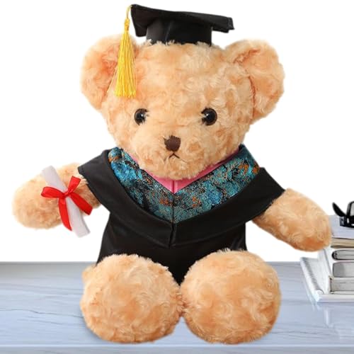Graduierender Bär aus Plüsch – niedliches Wurfkissen für Kinder | Graduierung Bear Poll Puppe mit Kleidung und Naptime Tier für GRIPLRIEPY Graduierender Bär aus Plüsch – niedliches Wurfkissen für Kinder | Graduierung Bear Poll Puppe mit Kleidung und Naptime Tier für GRIPLRIEPY von LearnLyrics