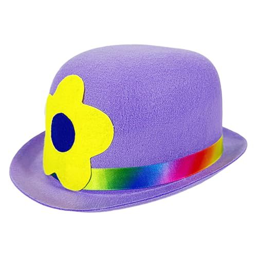 LearnLyrics Zirkushut | Blumenmuster Clownhut mit Flacher Krone,Zubehör Für Auftritte, Outdoor, Cosplay Und Karneval Fest LearnLyrics Zirkushut | Blumenmuster Clownhut mit Flacher Krone,Zubehör Für Auftritte, Outdoor, Cosplay Und Karneval Fest von LearnLyrics