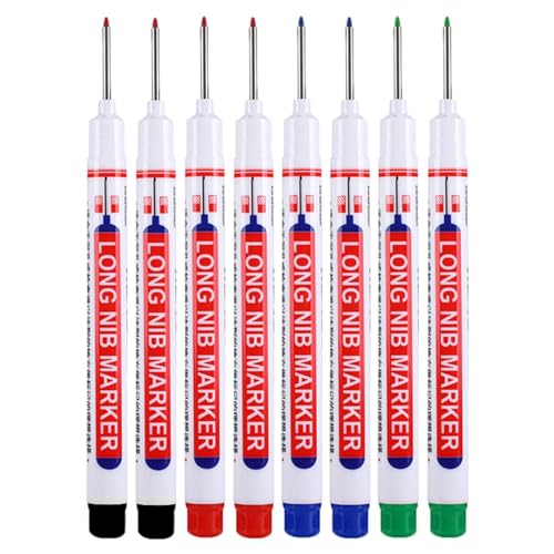 Marker mit tiefer Reichweite, Marker mit langer Nase, mechanischer Zimmermannsmarker, 8 Stück, vielseitig einsetzbar, wasserfest, für Künstler und Anfänger in Bastelprojekten und Kunstprojekten Marker mit tiefer Reichweite, Marker mit langer Nase, mechanischer Zimmermannsmarker, 8 Stück, vielseitig einsetzbar, wasserfest, für Künstler und Anfänger in Bastelprojekten und Kunstprojekten von LearnLyrics