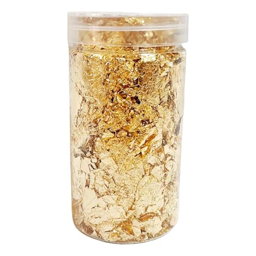 Metallische Bastelblätter – Packung mit dekorativem Papier aus Goldfolie, glänzendes Kunstprojektmaterial | Design mit feiner Textur der Blätter, Scrapbooking-Verpackungsfolie Metallische Bastelblätter – Packung mit dekorativem Papier aus Goldfolie, glänzendes Kunstprojektmaterial | Design mit feiner Textur der Blätter, Scrapbooking-Verpackungsfolie von LearnLyrics