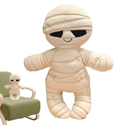 Mummy Pumpkin Plance – Halloween gefüllte Puppe, weiches Kissen, Plüsch, einzigartiges Kissen für das Kinderzimmer | festliches dekoratives Brett mit Mama-Design für Sofa D von LearnLyrics