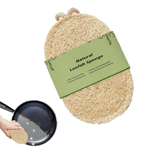 Naturschwamm für Geschirr | Küchen-Sponza aus Naturfaser, rauer Handschuh zum Reinigen von Töpfen und Geschirrspülern von LearnLyrics